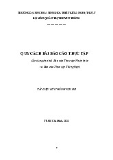 Quy cách báo cáo thực tập nhận thức và tốt nghiệp | Biểu mẫu HSU