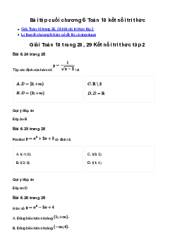 Toán 10 Bài tập cuối chương VI - Kết nối tri thức với cuộc sống