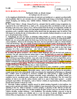 READING COMPREHENSION TEST NO 6 - Training Courses for National