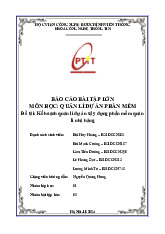 Báo cáo Kế hoạch quản lí dự án phần mềm quản lí nhà hàng môn Quản lý dự án phần mềm | Học viện Công Nghệ Bưu Chính Viễn Thông