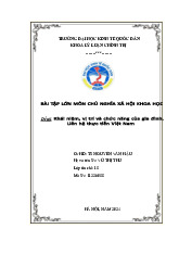 Khái niệm, vị trí và chức năng của gia đình.Liên hệ thực tiễn Việt Nam | Bài tập lớn môn triết học mác - lênin