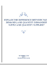Lecture Notes on Wants, Demands, Supply & Quantity | Microeconomics | Trường Đại học Quốc tế, Đại học Quốc gia Thành phố Hồ Chí Minh