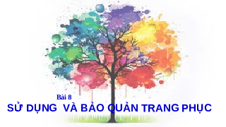 Giáo án điện tử Công nghệ 6 Bài 8 Kết nối tri thức: Sử dụng và bảo quản trang phục