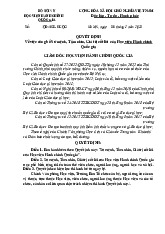 QUYẾT ĐỊNH  Về việc công bố Sứ mệnh, Tầm nhìn, Giá trị cốt lõi  của Học viện Hành chính