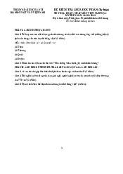 Đề thi giữa kì online - Việt ngữ học | Đại Học Hà Nội