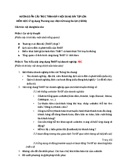 Tài liệu về cấu trúc nội dung bài tập lớn môn Thương mại điện tử | Đại học Thăng