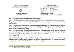 Đề Toán cho các nhà kinh tế mẫu tự luận cuối kỳ - Môn Toán cho các nhà kinh tế | Đại học Kinh Tế Quốc Dân