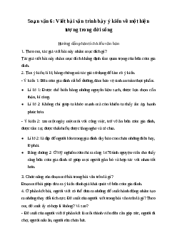 Soạn bài Viết bài văn trình bày ý kiến về một hiện tượng trong đời sống - Chân trời sáng tạo 6