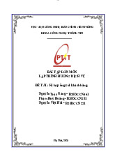 Bài tập lớn đề tài: Kí hợp đồng với khách hàng môn Phát triển phần mềm hướng dịch vụ | Học viện Công Nghệ Bưu Chính Viễn Thông