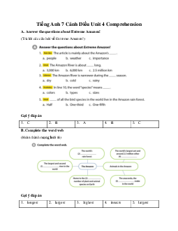 Tiếng Anh 7 Cánh Diều Unit 4 Comprehension