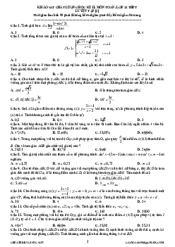 Đề khảo sát chất lượng học kỳ 2 môn Toán 11 – Lương Tuấn Đức (Đề 2)