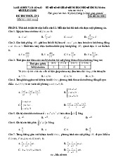Đề thi thử tốt nghiệp THPT 2025 môn Toán Sở GD&ĐT Hậu Giang
