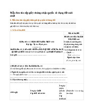 Mẫu đơn xin cấp giấy chứng nhận quyền sử dụng đất mới nhất