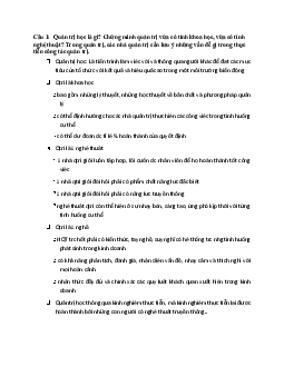 Đề cương ôn tập câu hỏi tự luận môn Quản trị học | Đại học Thăng Long