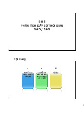 Bài 8: Phân Tích Dãy Số Thời Gian và Dự Báo  môn Thống kê trong kinh tế và kinh doanh | Trường Đại học Kinh Tế Quốc Dân