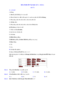 Đề cương ôn tập học kì 2 môn Toán 6 | Kết nối tri thức  | Bộ 1