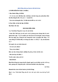 Đề thi Tiếng Việt lớp 3 học kì 2 Kết nối tri thức Số 3