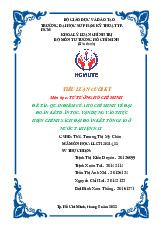 Tiểu luận cuối kì - môn tư tưởng Hồ Chí Minh