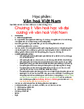 Đề cương môn Đại cương văn hóa - Trường Đại học lao động -  xã hội