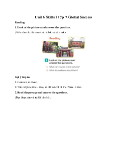Unit 6 Skills 1 lớp 7 Global Success