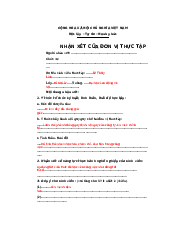 Mẫu nhận xét báo cáo thực tập môn Kinh tế vĩ mô | Đại học Lao động - Xã hội