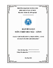 Chủ đề: “chủ nghĩa duy vật biện chứng – cơ sở  Lý luận của thế giới khoa học” | Tiểu luận môn Triết học Mác - Lênin | Trường đại học Mở Hà Nội