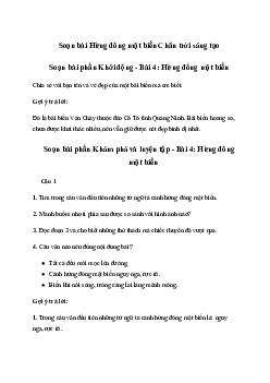 Soạn bài Hừng đông mặt biển trang 125 | Tiếng việt lớp 2 | Chân trời sáng tạo