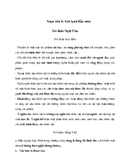 Soạn bài Gió lạnh đầu mùa - Chân trời sáng tạo 6