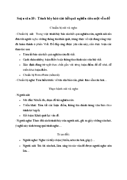 Soạn bài Trình bày báo cáo kết quả nghiên cứu một vấn đề - Kết nối tri thức Ngữ văn lớp 10