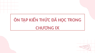 Giáo án điện tử Toán 8 Kết nối tri thức: Bài tập cuối chương 9
