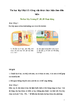 Giải Tin học lớp 3 Bài 15: Công việc được thực hiện theo điều kiện | Kết nối tri thức