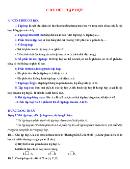 Bài tập Số học 6 theo chủ đề