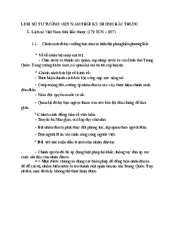 Bài giảng về Lịch sử Việt Nam thời kỳ chống Bắc thuộc