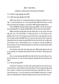Giáo trình chương 1: Ngôn ngữ lập trình PHP