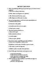 Review Questions Môn Food technology | Trường Đại học Quốc tế, Đại học Quốc gia Thành phố Hồ Chí Minh