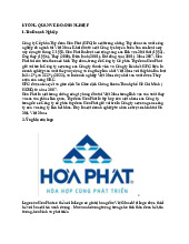 Báo cáo Nghiên cứu Doanh Nghiệp Hòa Phát (HPG) và Môi Trường Marketing  môn Marketing căn bản | Trường đại học Mở Hà Nội