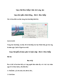 Soạn bài Bưu thiếp trang 61 | Tiếng việt 2 | Chân trời sáng tạo