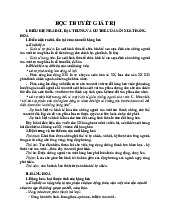Học thuyết giá trị và tiền tệ | Môn Kinh tế chính trị Mác - Lênin - Đại học Sư Phạm Hà Nội
