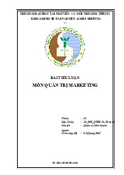 Bài tiểu luận Thương mại điện tử | Trường Đại học Tài nguyên và Môi trường Hà Nội