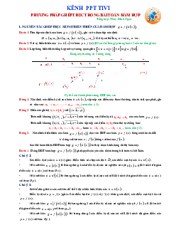 Phương pháp ghép trục trong bài toán hàm hợp Toán 12