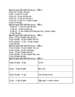 Hãy lập thời gian biểu buổi tối của em | Tập làm văn lớp 2 | Cánh diều