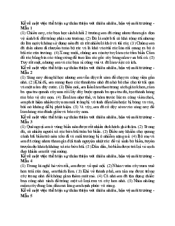 TOP 20 Viết về một việc thể hiện sự thân thiện với thiên nhiên, bảo vệ môi trường lớp 2 | Tập làm văn lớp 2 | Cánh diều