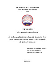 Tiểu luận môn Tư tưởng Hồ chí minh - trường đại học kinh tế- tài chính thành phố Hồ chí minh.