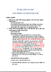 Ôn tập phần tự luận - Chủ nghĩa xã hội khoa học | Học viện Chính sách và Phát triển