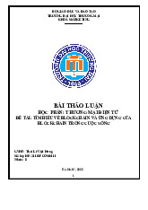 Tìm hiểu về blockchain và ứng dụng trong cuộc sống | Bài thảo luận thương mại điện tử
