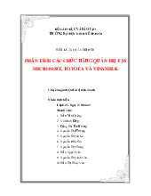 Tiểu luận: Phân tích các chức năng quản trị tại Microsoft, Toyota Và Vinamilk môn Quản trị học | Đại học Kinh tế Thành phố Hồ Chí Minh