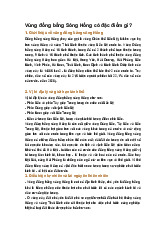 Vùng đồng bằng Sông Hồng có đặc điểm gì?