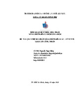 Tiểu luận môn Chủ nghĩa xã hội - Trường Đại học lao động -  xã hội