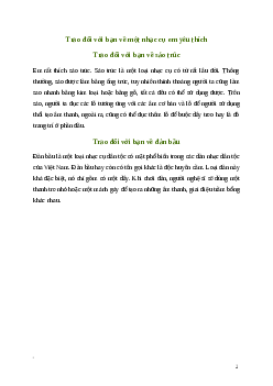 Văn mẫu Trao đổi với bạn về một nhạc cụ em yêu thích | Kết nối tri thức