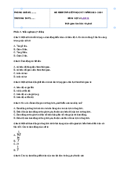 Đề thi giữa học kì 1 môn Vật lí 11 năm 2023 - 2024 sách Cánh diều